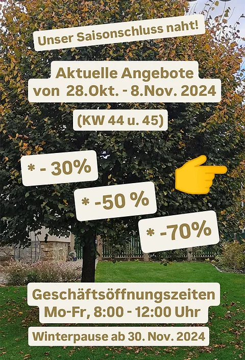 Angebote Ende Oktober